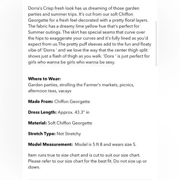 Alieva Dorra Chiffon Midi Dress Size Small Yellow Ruffle Sexy Girly Wavy - Picture 13 of 14